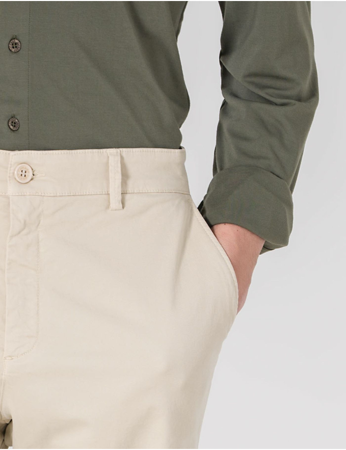 CALÇA CHINO SLIM FIT BEGE CLARO