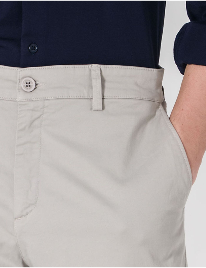 CALÇA CHINO SLIM FIT CINZA CLARO