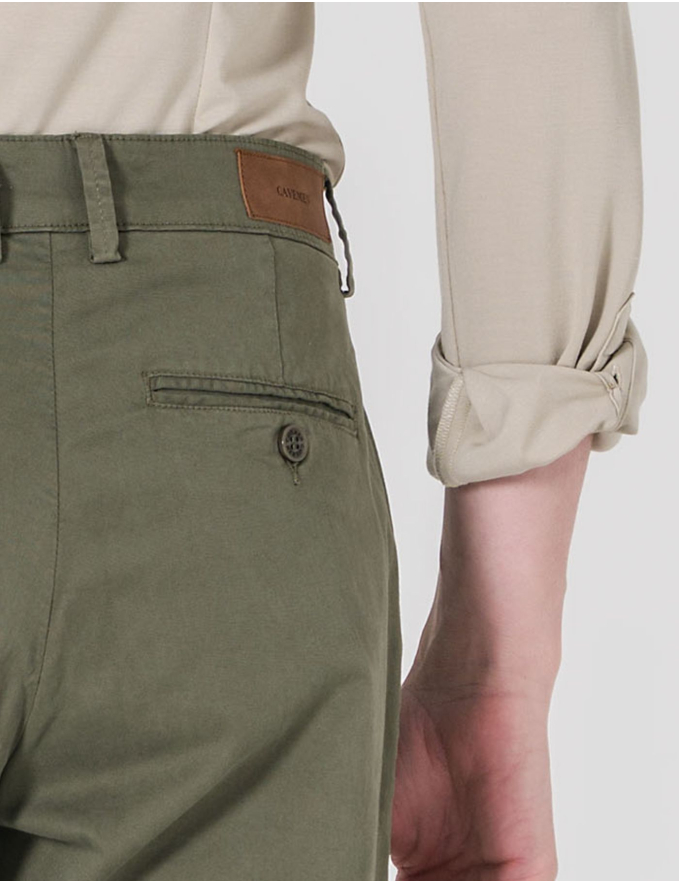 CALÇA CHINO SLIM FIT VERDE OLIVA