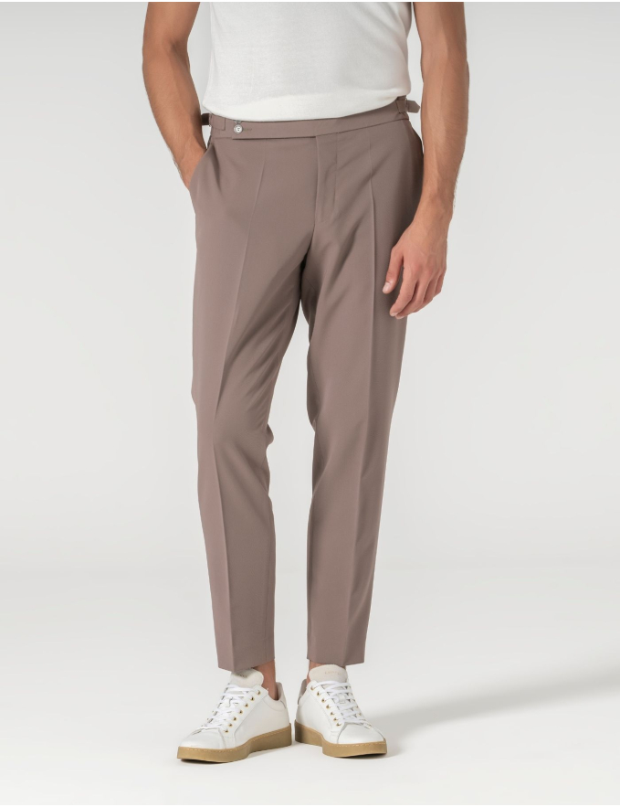 CALÇA DE ALFAIATARIA CINTURA SUBIDA MOUSSE