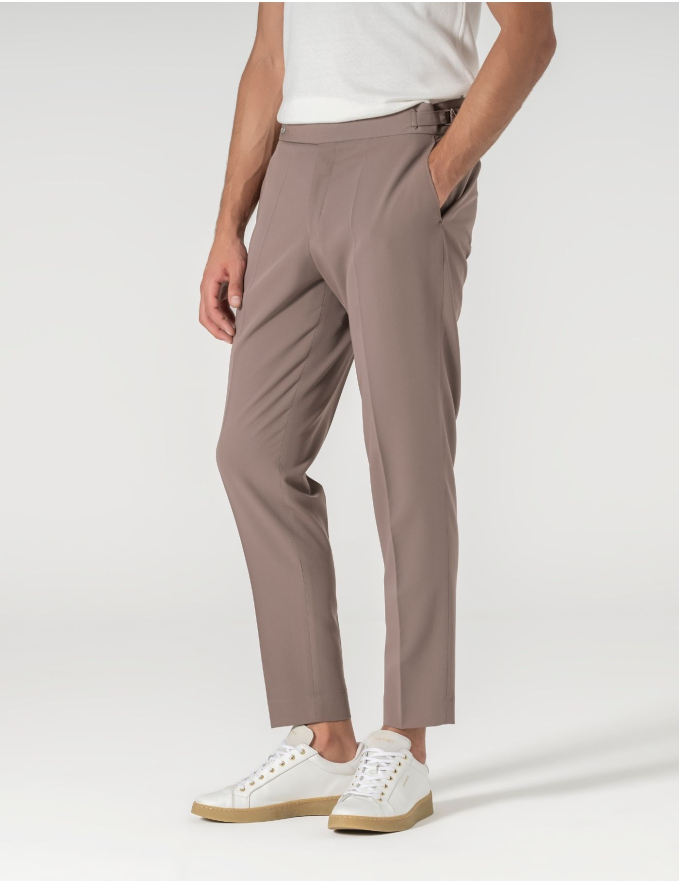 CALÇA DE ALFAIATARIA CINTURA SUBIDA MOUSSE