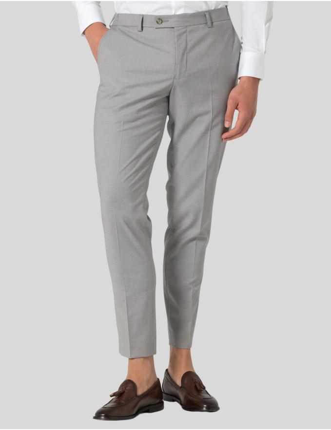 FATO TRESPASSE SLIM FIT CINZA CLARO (PICK STITCH)