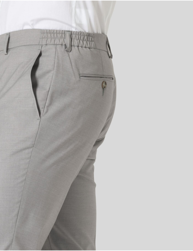 FATO TRESPASSE SLIM FIT CINZA CLARO (PICK STITCH)