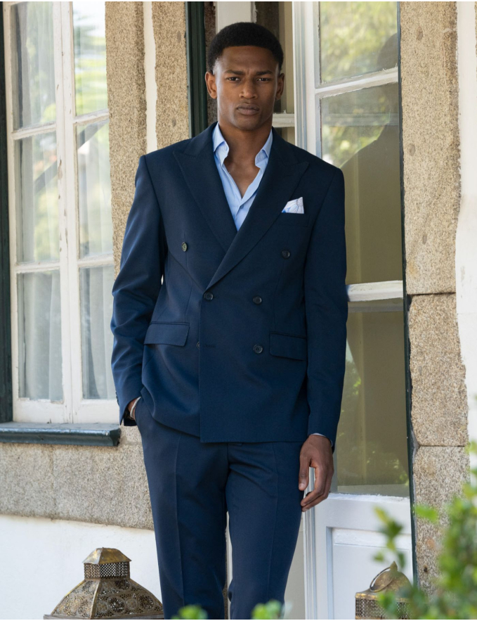 FATO TRESPASSE SLIM FIT AZUL MARINHO (PICK STITCH)