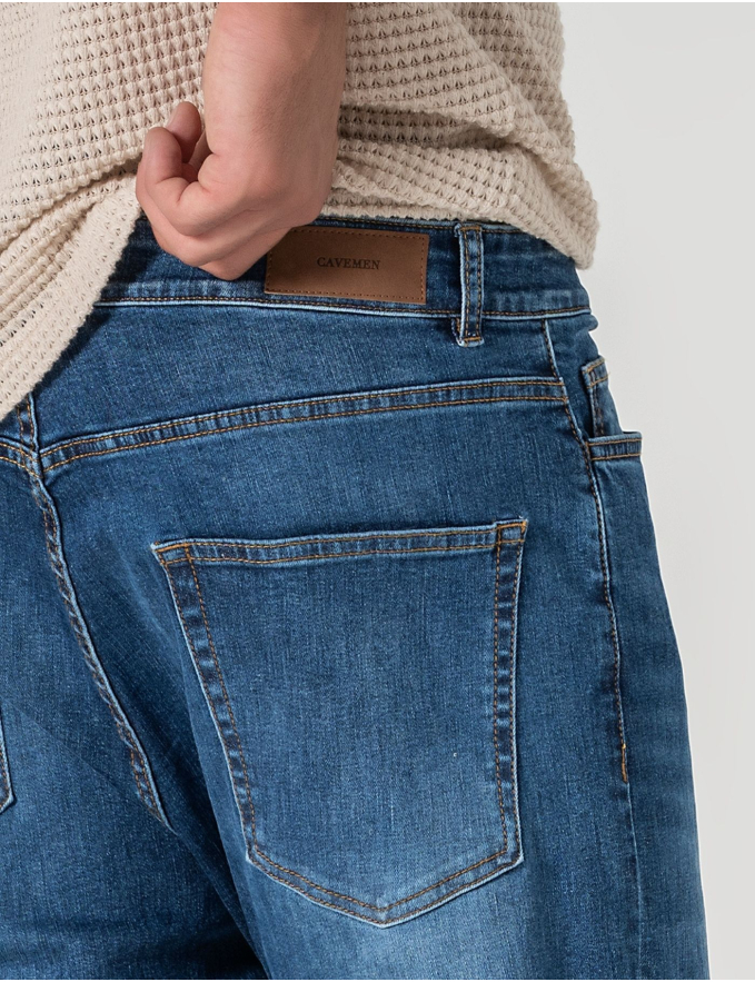 CALÇA DE GANGA CROPPED FIT AZUL MÉDIO
