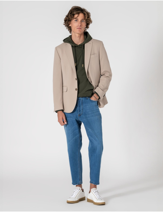 CALÇA DE GANGA CROPPED FIT MID