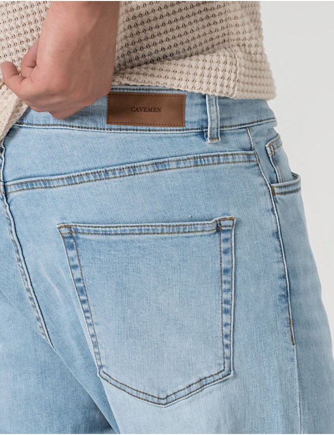 CALÇA DE GANGA REGULAR FIT AZUL CLARO