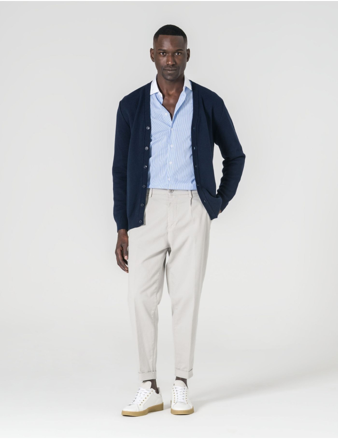 CARDIGAN DE BOTÕES AZUL