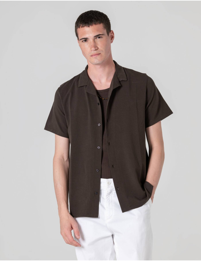 CAMISA HAVAIANA CASTANHA