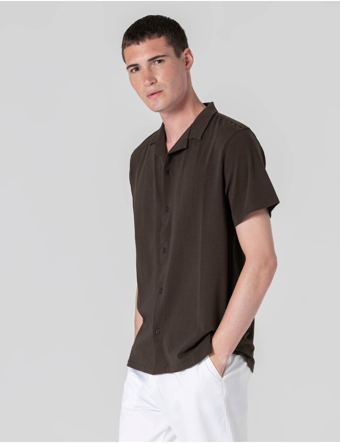 CAMISA HAVAIANA CASTANHA