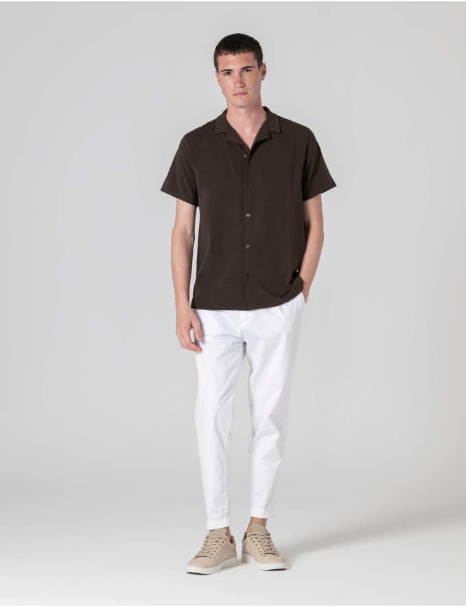 CAMISA HAVAIANA CASTANHA