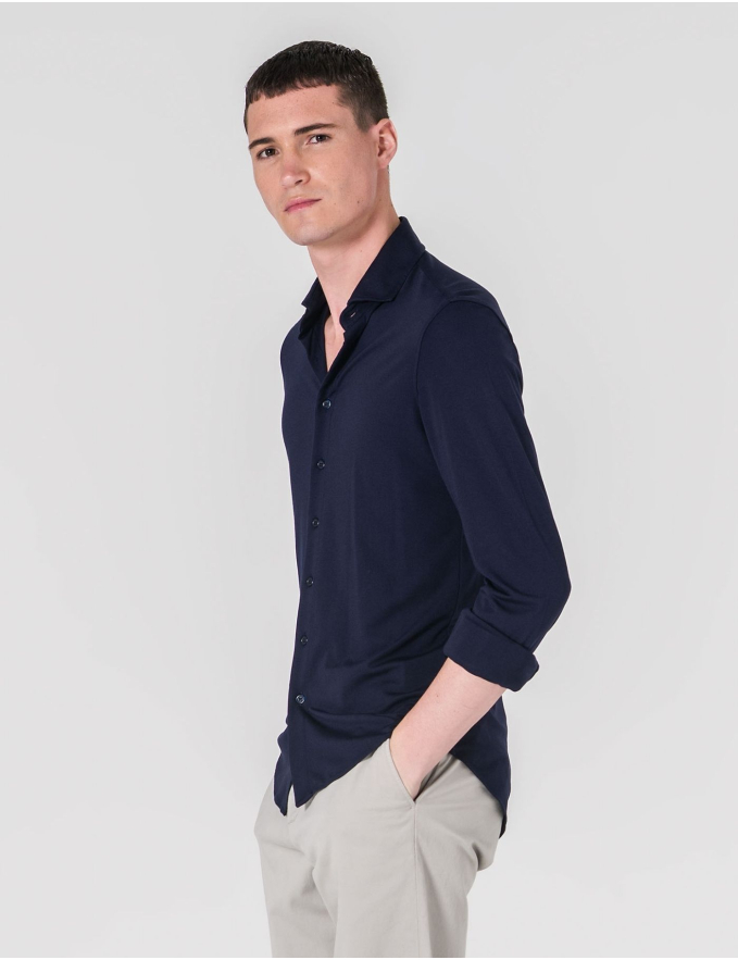 CAMISA DE MALHA AZUL