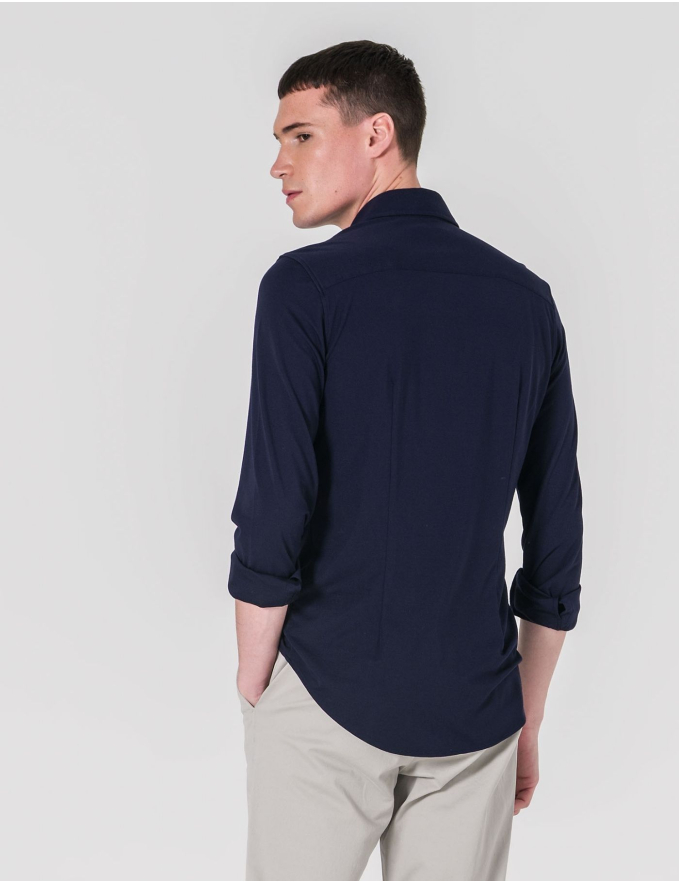 CAMISA DE MALHA AZUL