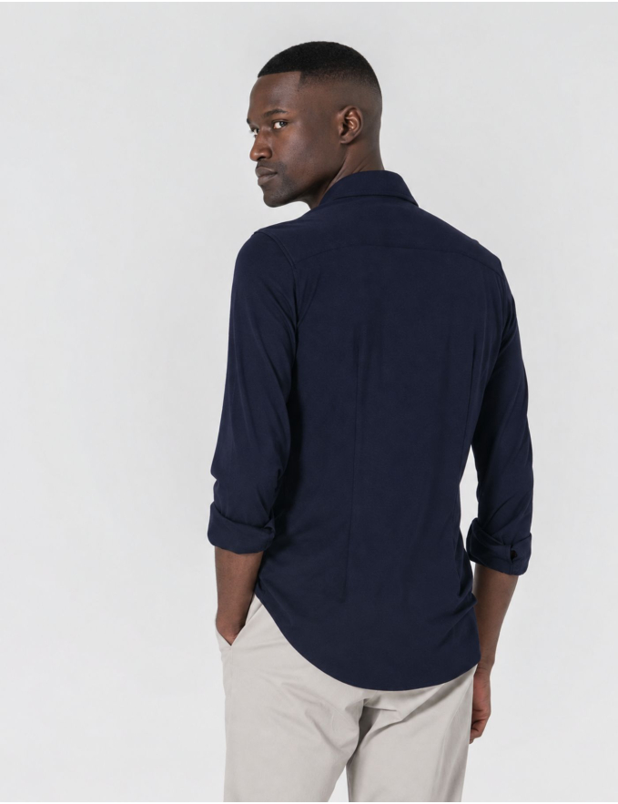 CAMISA DE MALHA AZUL