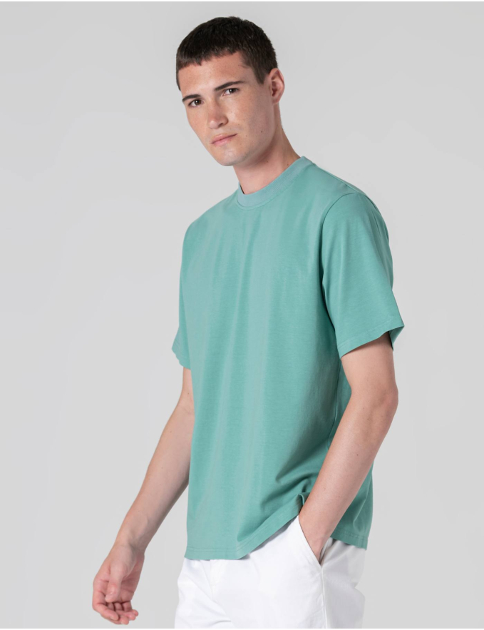  T-SHIRT OVERSIZE STRETCH PISTÁCIO