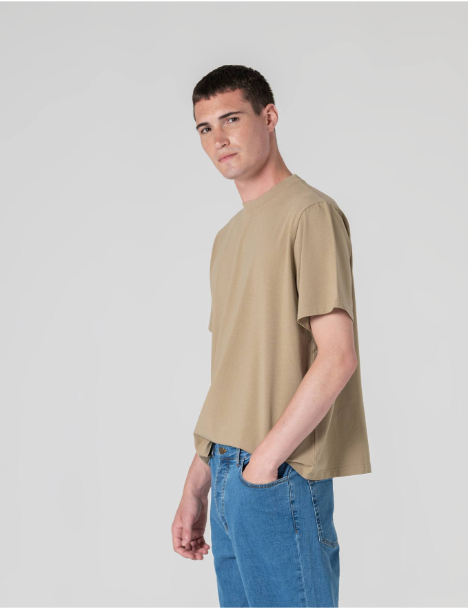 T-SHIRT OVERSIZE STRETCH VERDE
