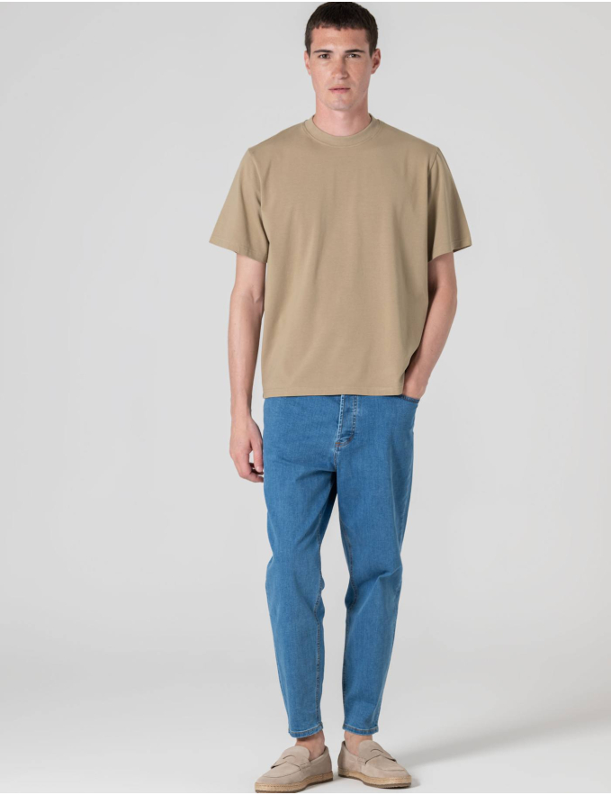 T-SHIRT OVERSIZE STRETCH VERDE