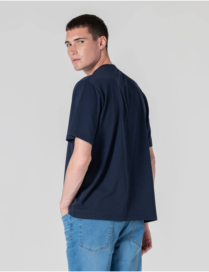 T-SHIRT OVERSIZE STRETCH AZUL
