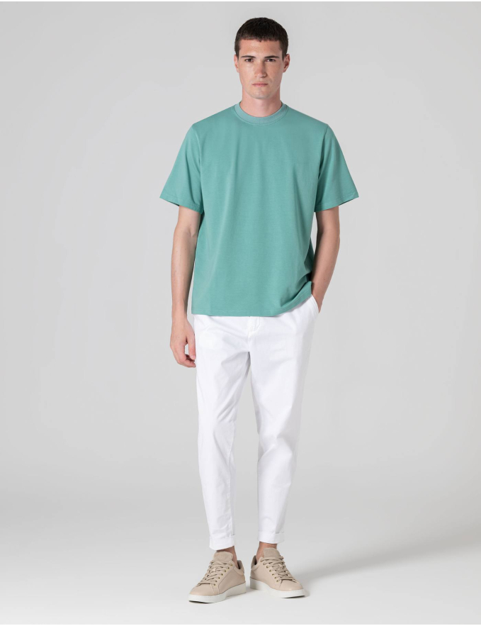  T-SHIRT OVERSIZE STRETCH PISTÁCIO
