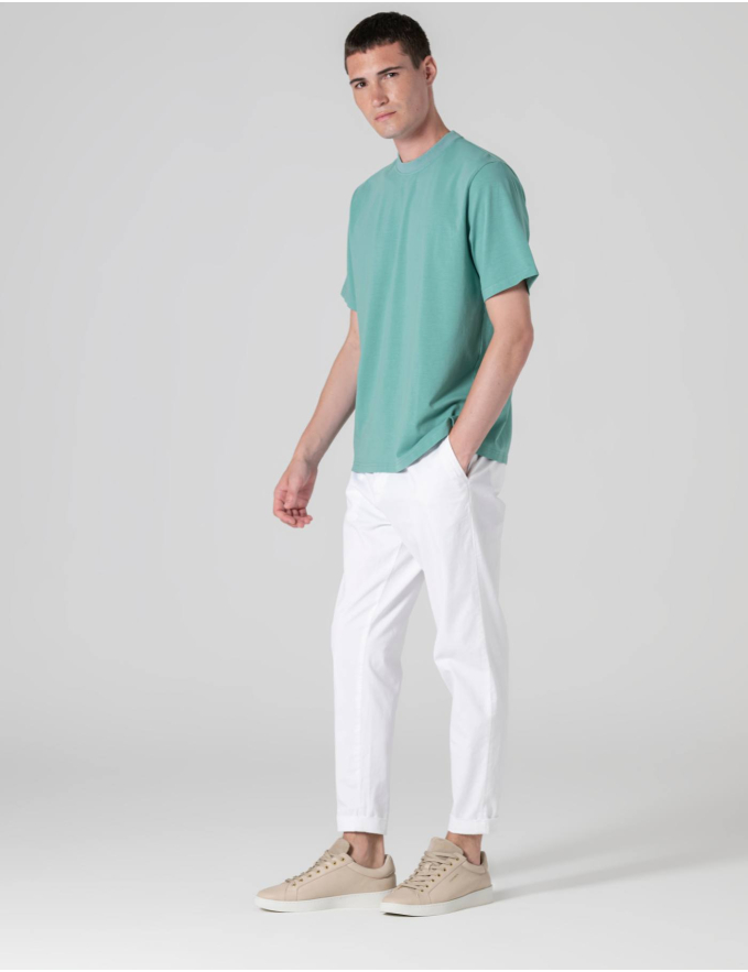  T-SHIRT OVERSIZE STRETCH PISTÁCIO