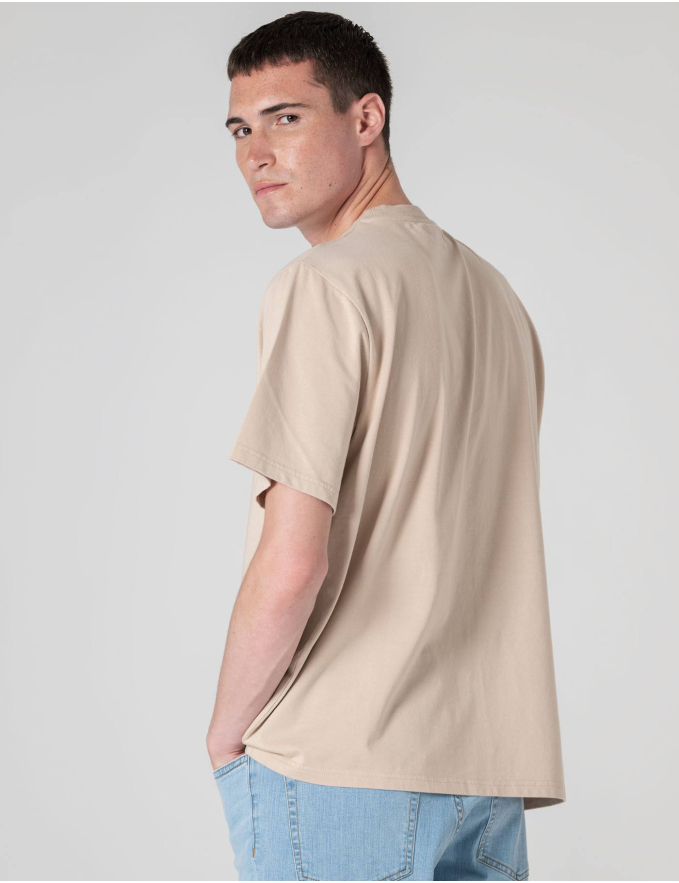 T-SHIRT OVERSIZE STRETCH BEGE