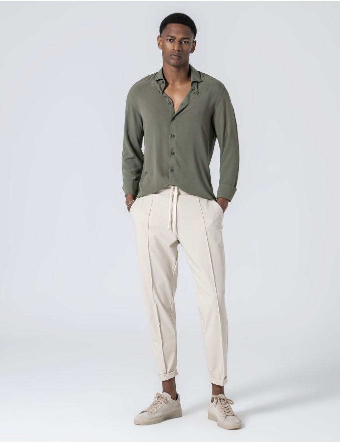  CAMISA RELAXED FIT LEVE VERDE