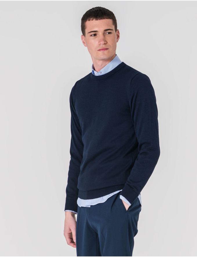 CAMISOLA DECOTE REDONDO AZUL