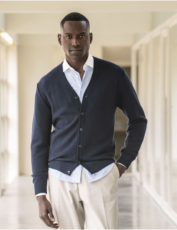 CARDIGAN DE BOTÕES AZUL