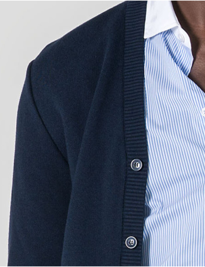 CARDIGAN DE BOTÕES AZUL