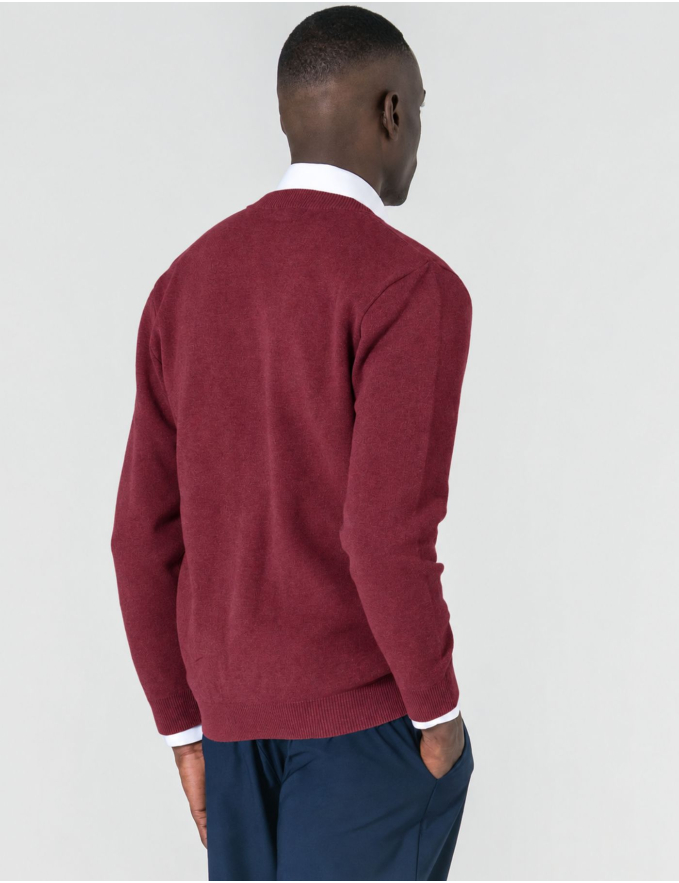 CARDIGAN DE BOTÕES BORDEAUX