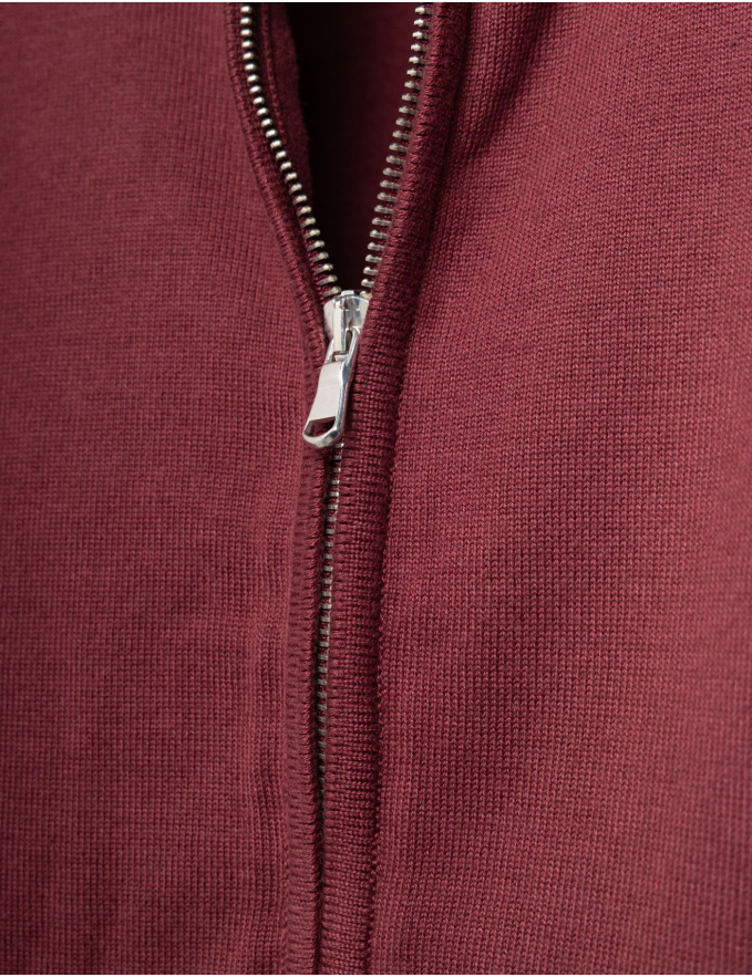 CARDIGAN DE FECHO BORDEAUX