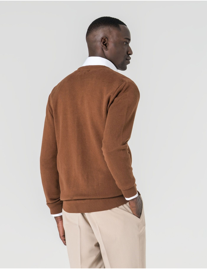 CARDIGAN DE BOTÕES CASTANHO