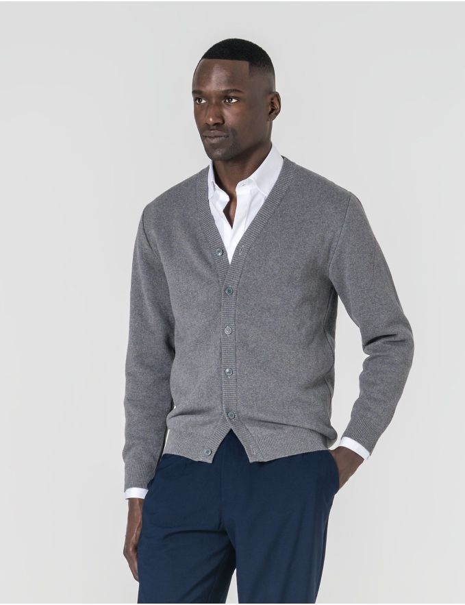 CARDIGAN DE BOTÕES CINZA