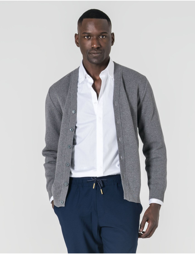 CARDIGAN DE BOTÕES CINZA