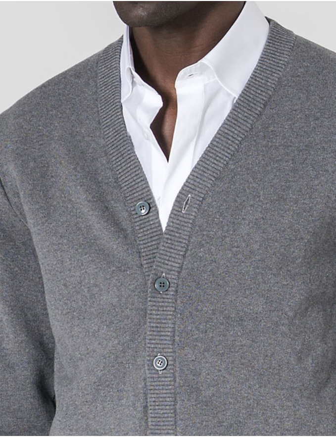 CARDIGAN DE BOTÕES CINZA