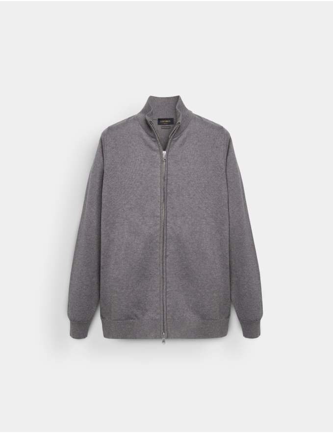 CARDIGAN DE FECHO CINZA