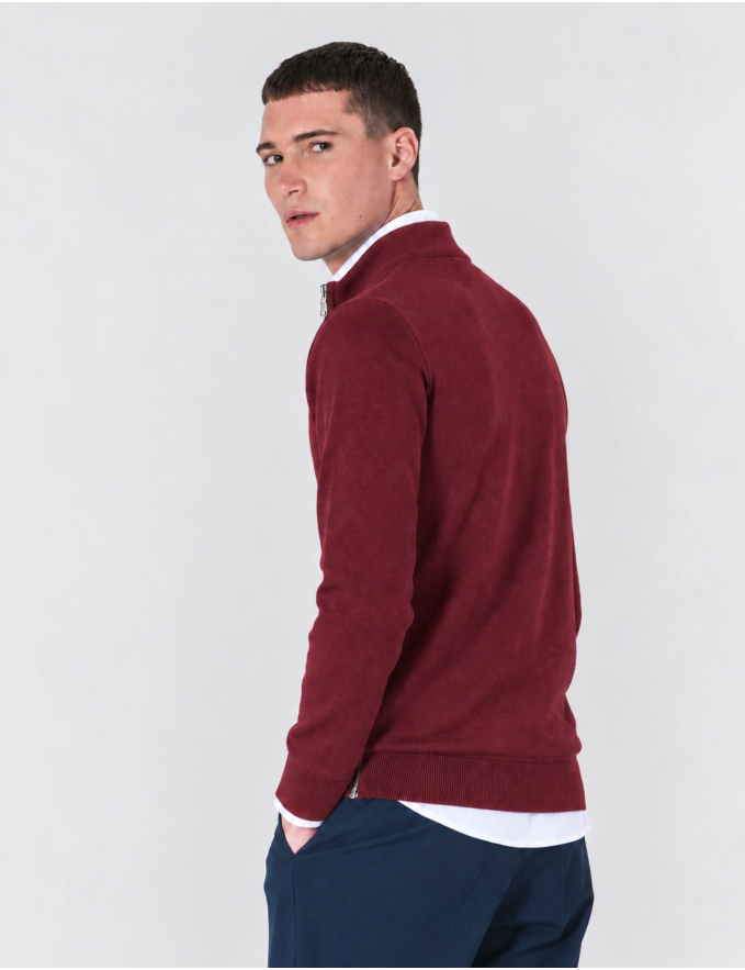 CARDIGAN DE FECHO BORDEAUX