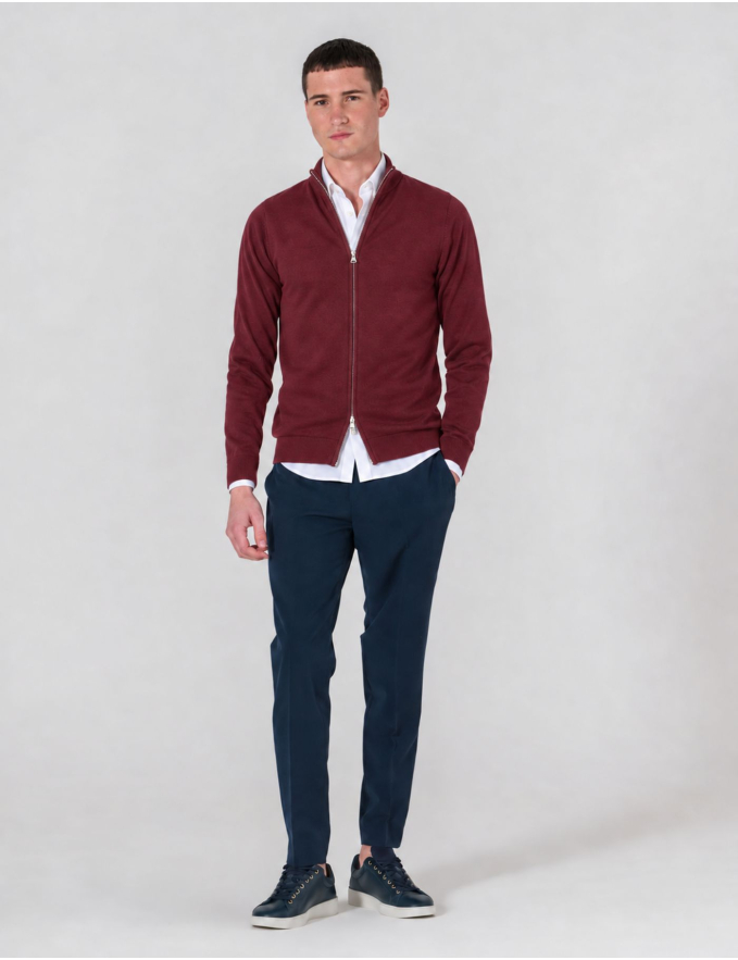 CARDIGAN DE FECHO BORDEAUX