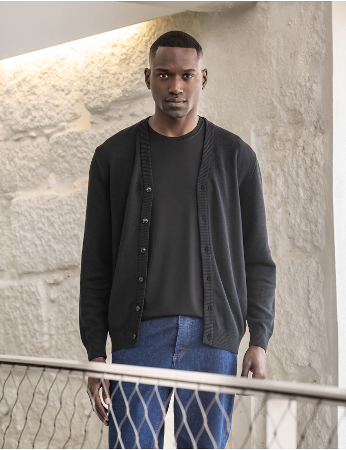 CARDIGAN DE BOTÕES PRETO