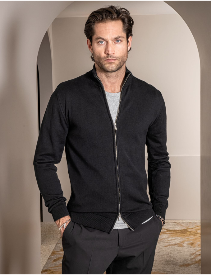 CARDIGAN DE FECHO PRETO