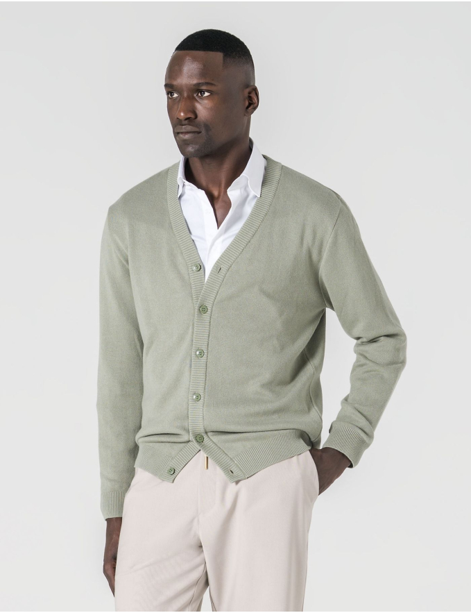 CARDIGAN DE BOTÕES VERDE