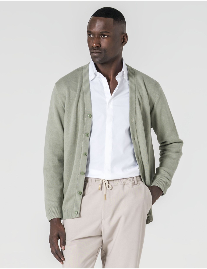 CARDIGAN DE BOTÕES VERDE