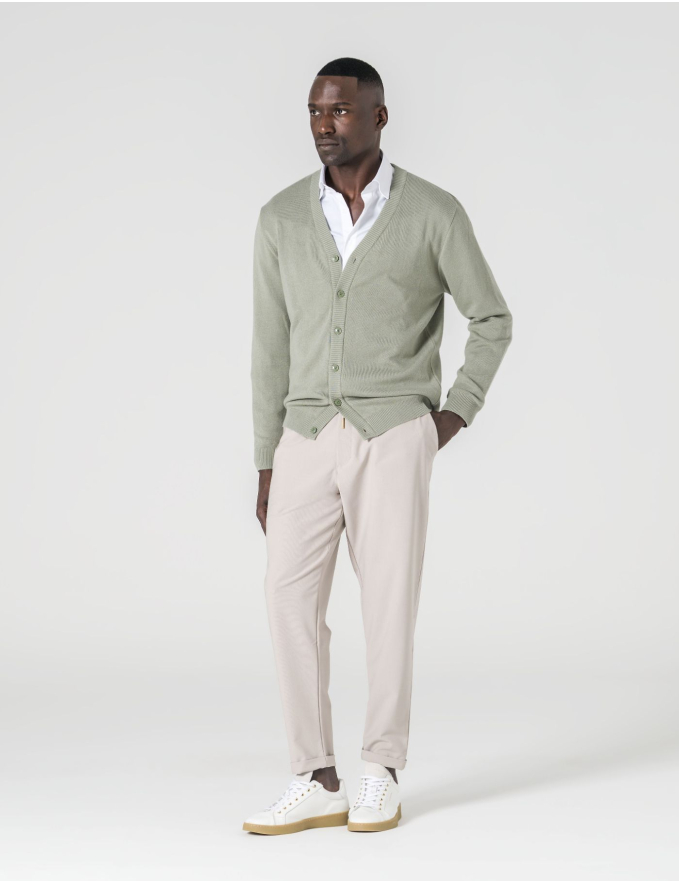 CARDIGAN DE BOTÕES VERDE