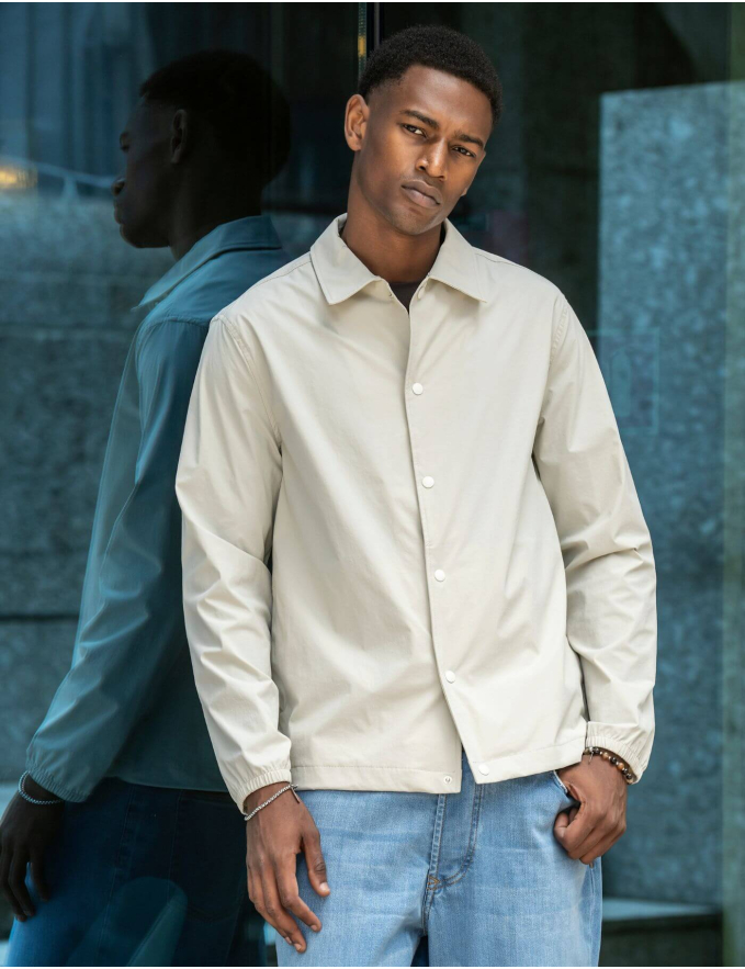 PARKA DE TECIDO TÉCNICO CRU
