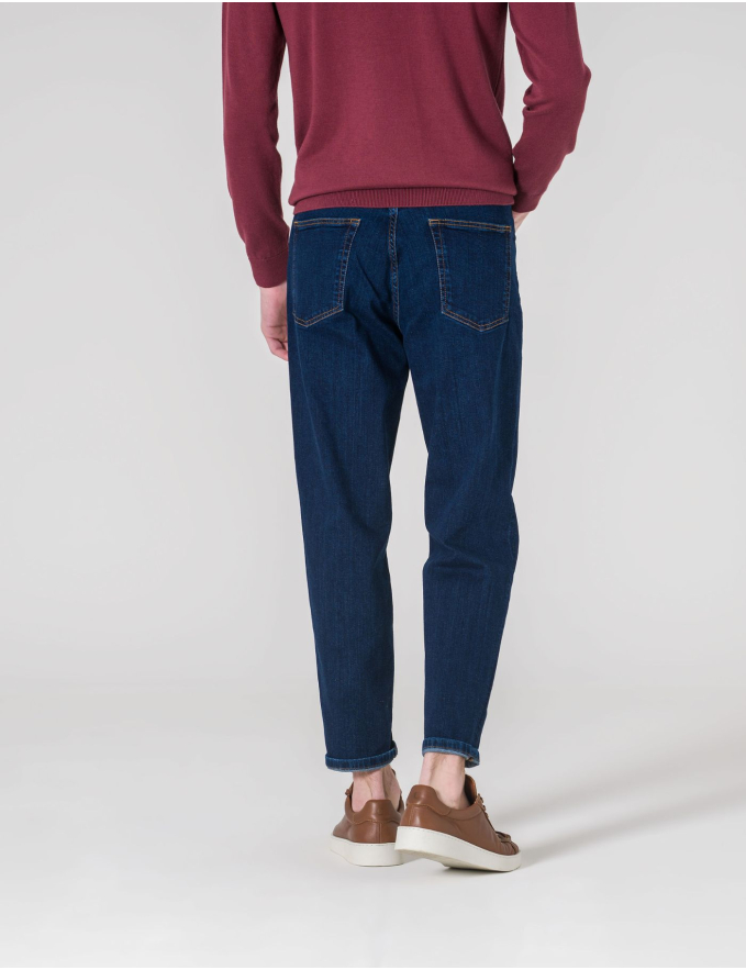 CALÇA DE GANGA CROPPED FIT DESENCOLADO