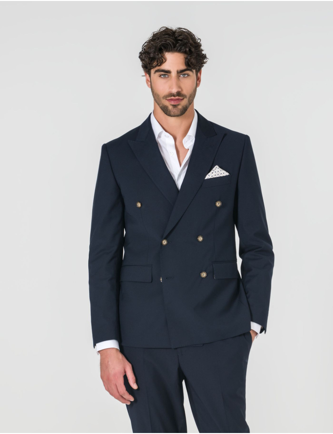 FATO TRESPASSE SLIM FIT AZUL ESCURO (PICK STITCH)