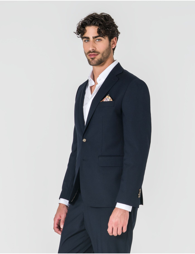 FATO SLIM FIT AZUL ESCURO (PICK STITCH)