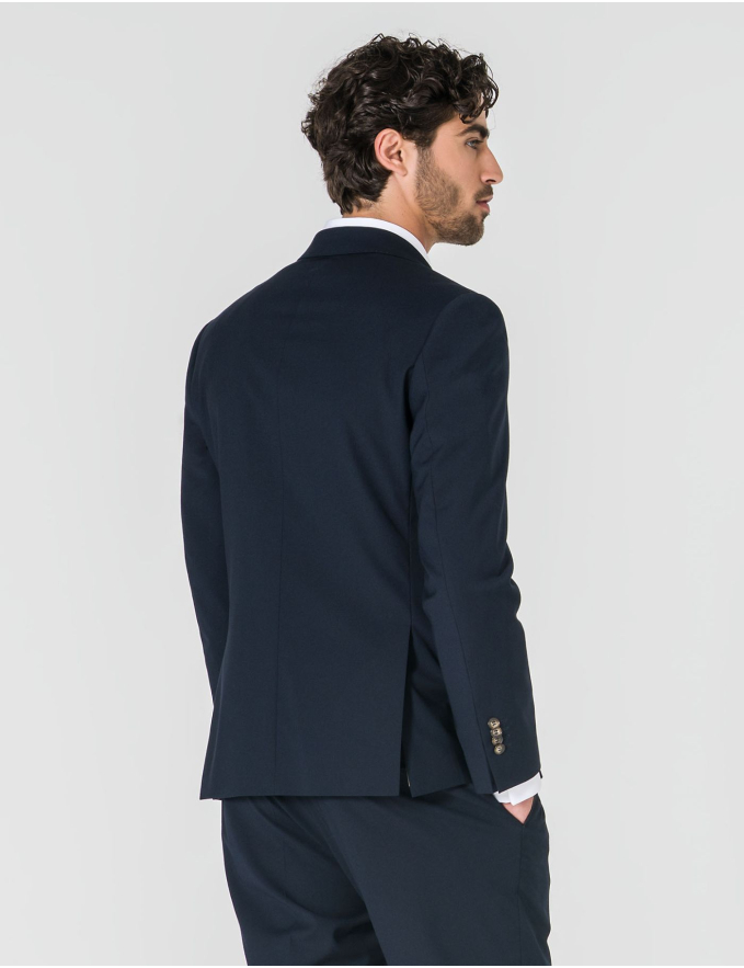 FATO SLIM FIT AZUL ESCURO (PICK STITCH)