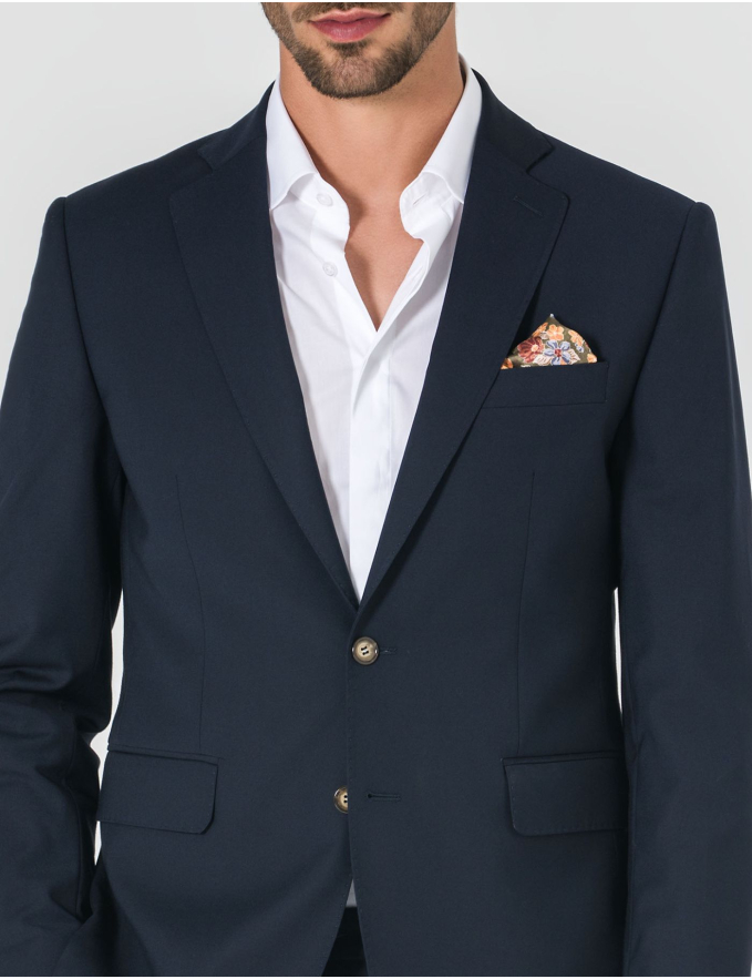 FATO SLIM FIT AZUL ESCURO (PICK STITCH)