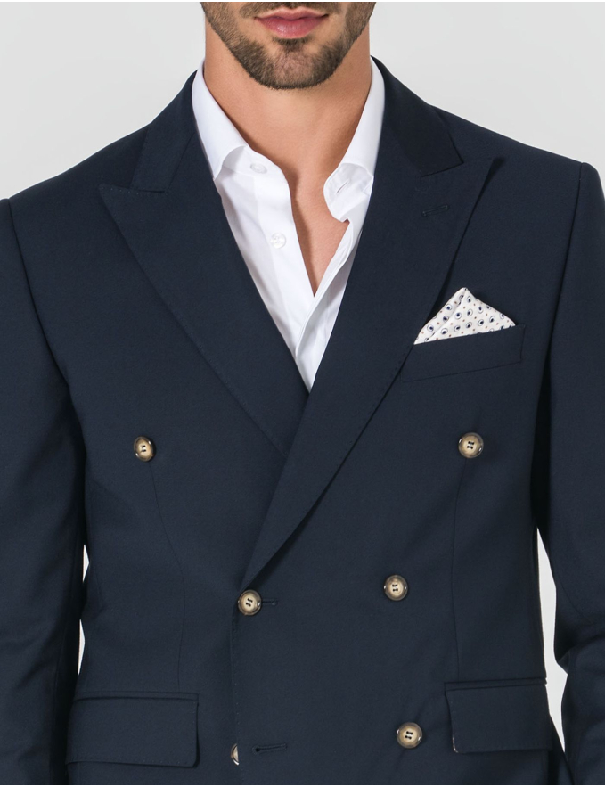 FATO TRESPASSE SLIM FIT AZUL ESCURO (PICK STITCH)